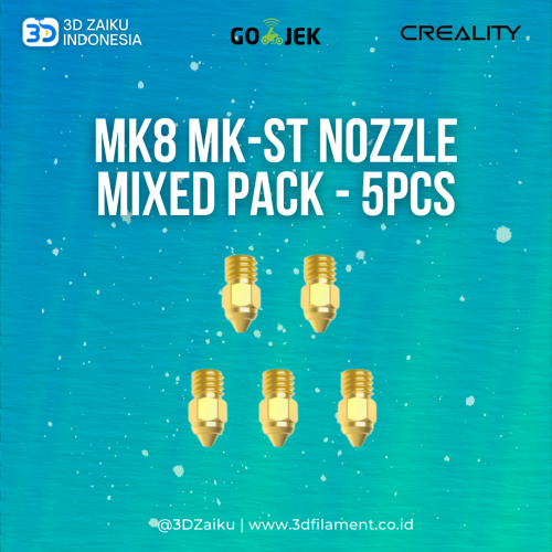 Creality 3D Printer MK8 MK-ST Nozzle Mixed Pack Mix Size 5 PCS